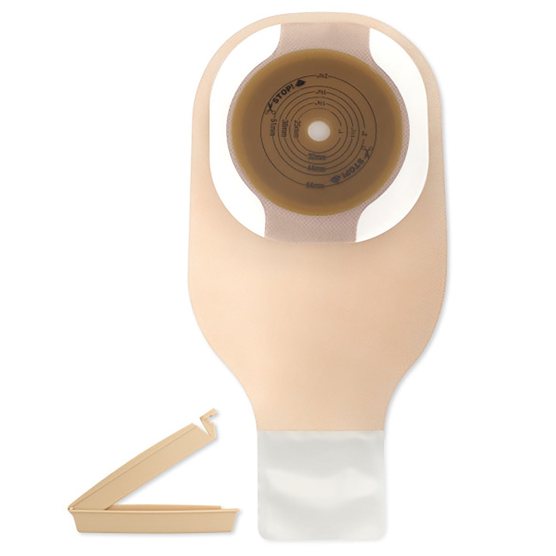 Premier™ Flextend™ One-Piece Transparent Colostomy Pouch, Cut to fit up to