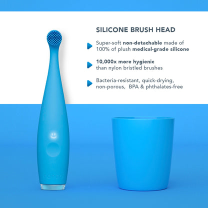 ISSA™ baby Soft Silicone Sonic Toothbrush, Bubble Blue Dino