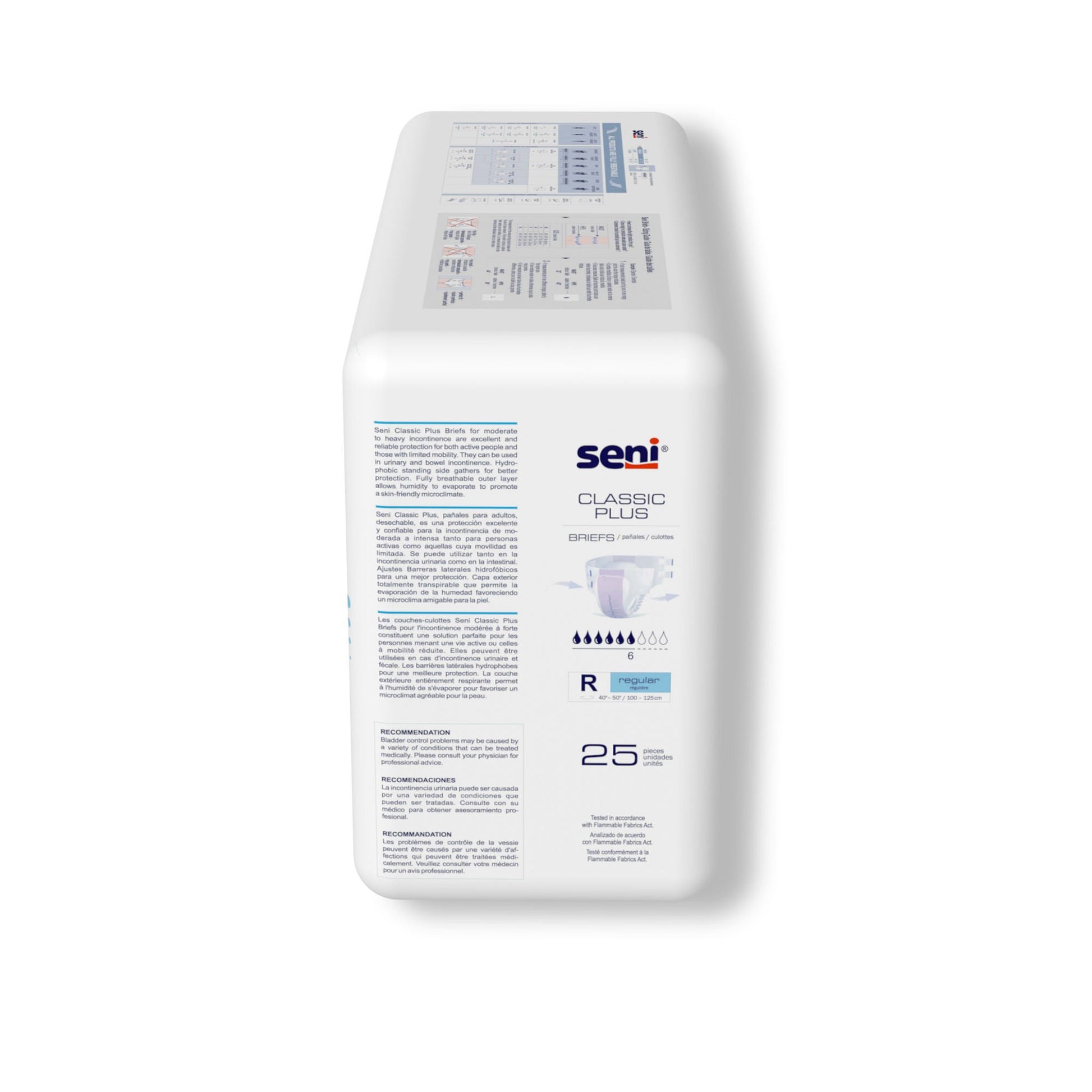 Seni® Classic Plus Moderate to Heavy Absorbency Incontinence Brief