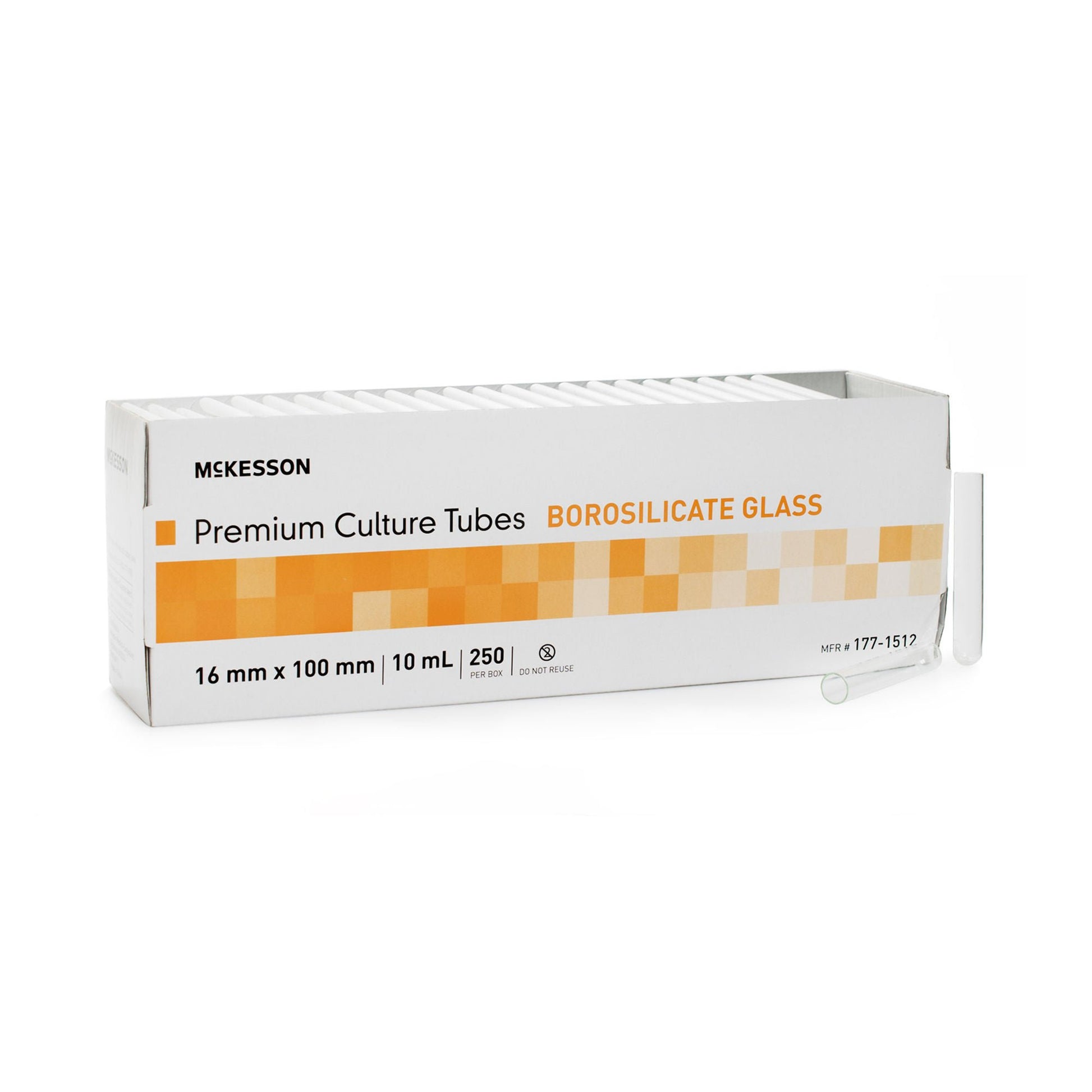 McKesson Plain Glass Test Tube, 10 mL