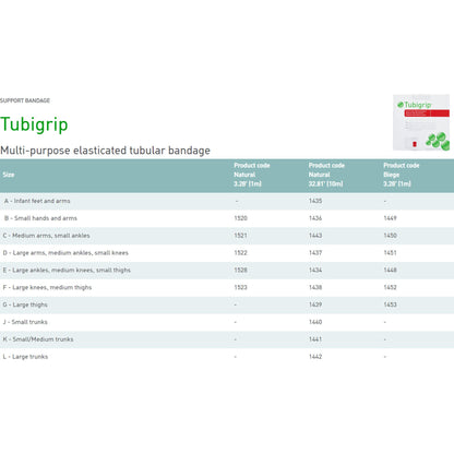 Tubigrip® Pull On Elastic Tubular Support Bandage, 10 Meter