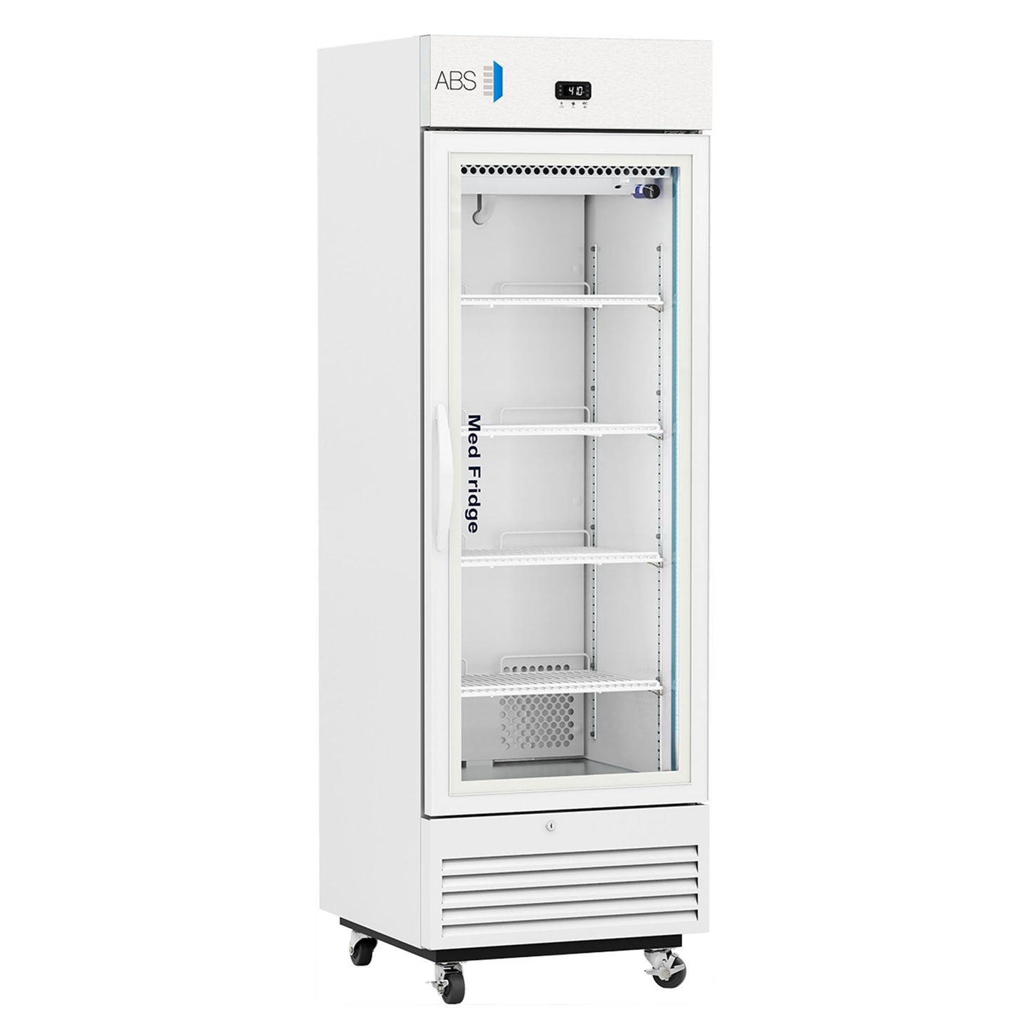 ABS Upright Refrigerator Pharmaceutical 16 cu.ft. 1 Glass Swing Door Cycle Defrost