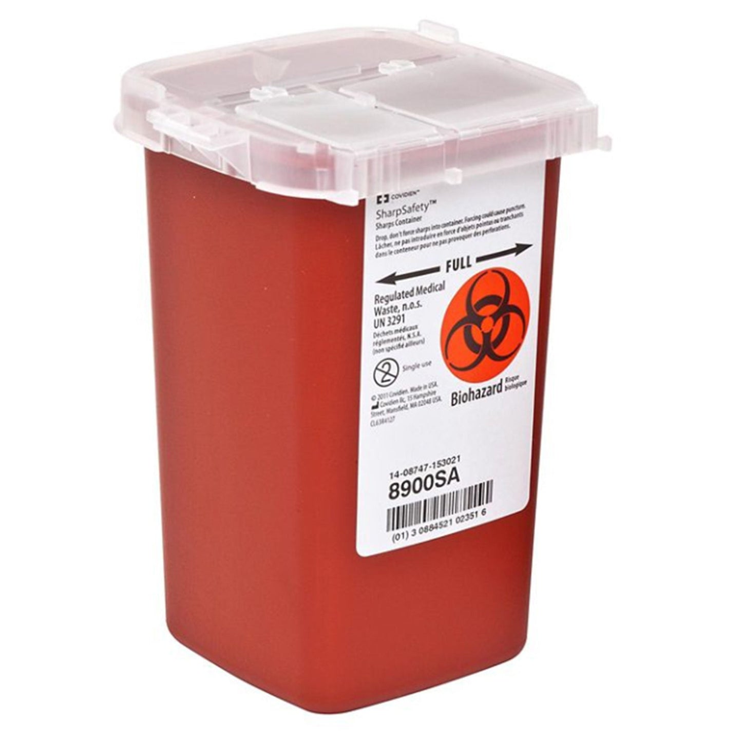 SharpSafety™ Phlebotomy Sharps Container, 1 Quart