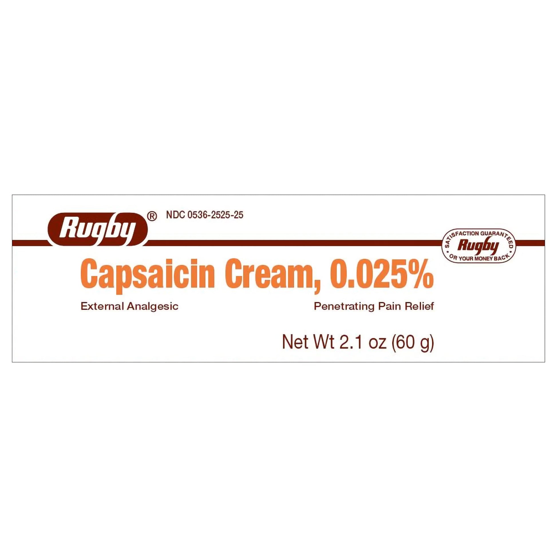 Rugby® Capsaicin Topical Pain Relief, Tube