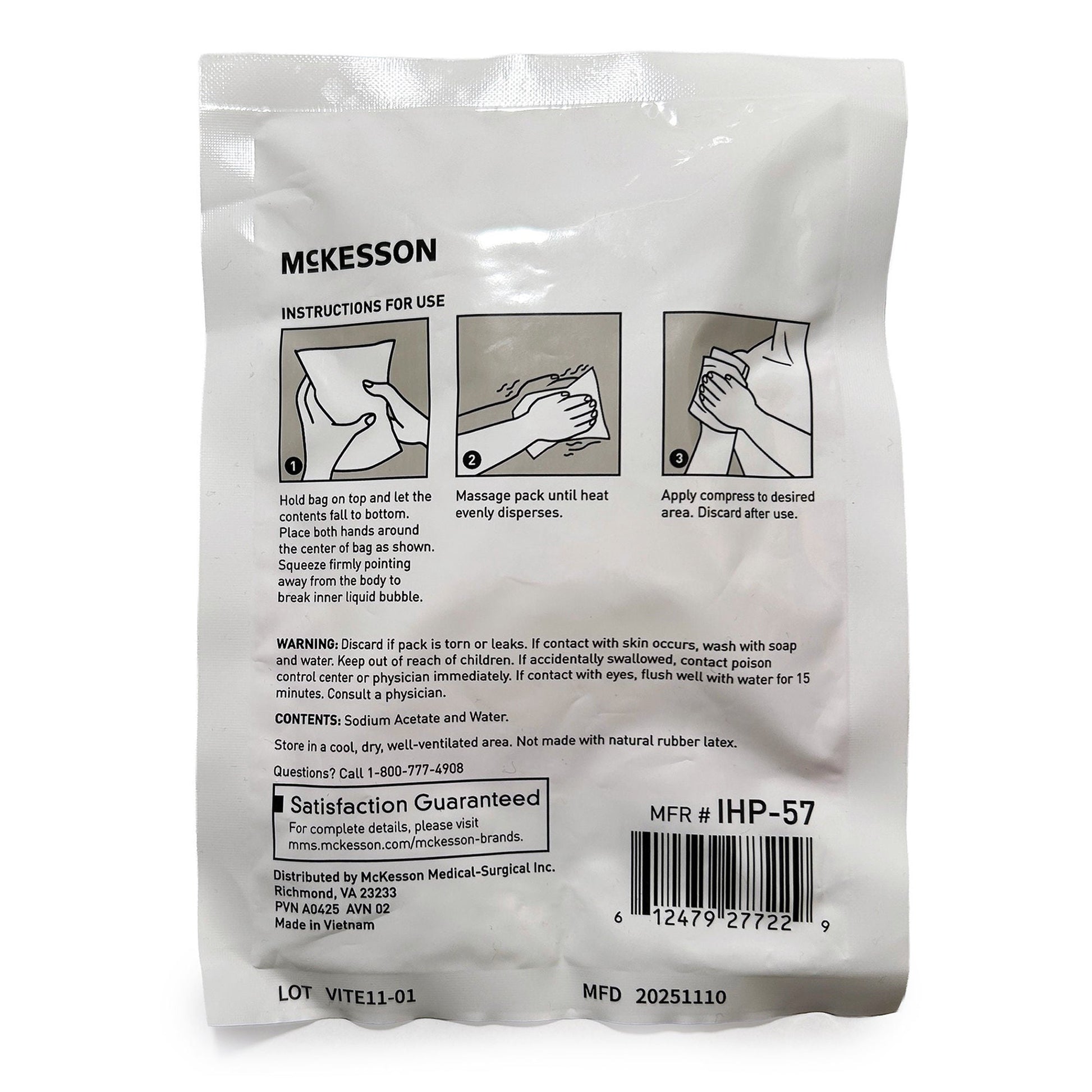 McKesson Instant Hot Compress, Single-use, Disposable