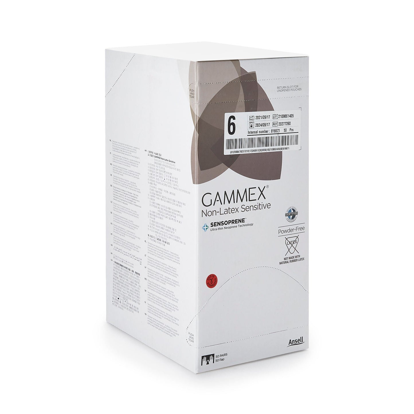 Sterile GAMMEX® Non-Latex Sensitive Polychloroprene Surgical Gloves, Cream - view 2