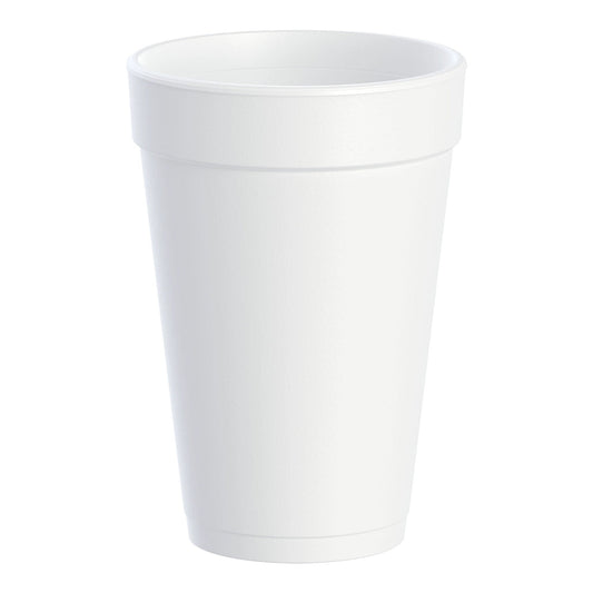 Dart Insulated Styrofoam Beverage Drinking Cups, White