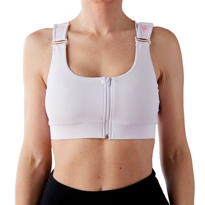 Shirl Post Surgical Bra, White, Large