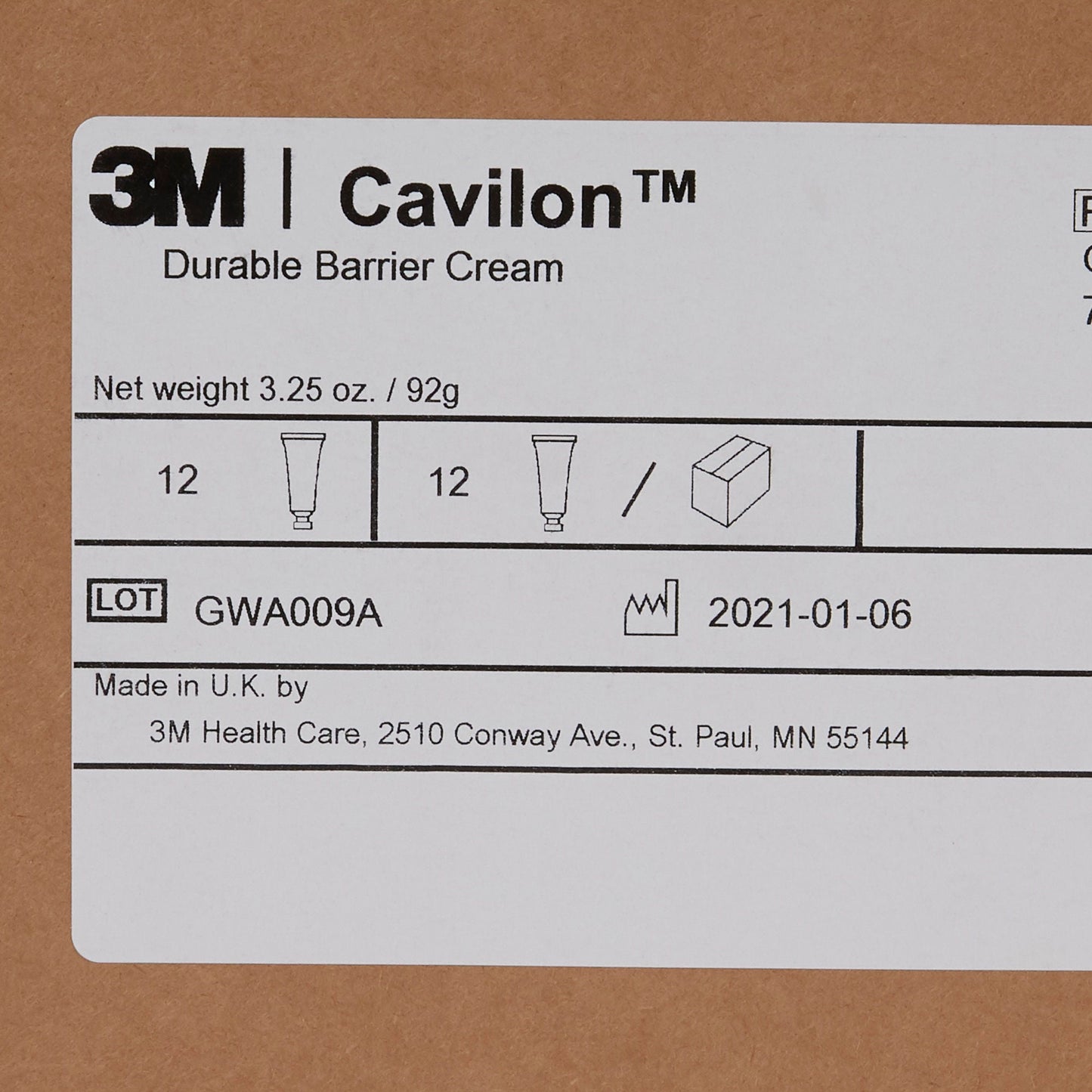 3M™ Cavilon™ Barrier Cream, Unscented, Hypoallergenic, Tube