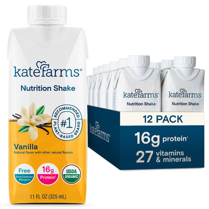 Kate Farms® Nutrition Shake, Vanilla, carton