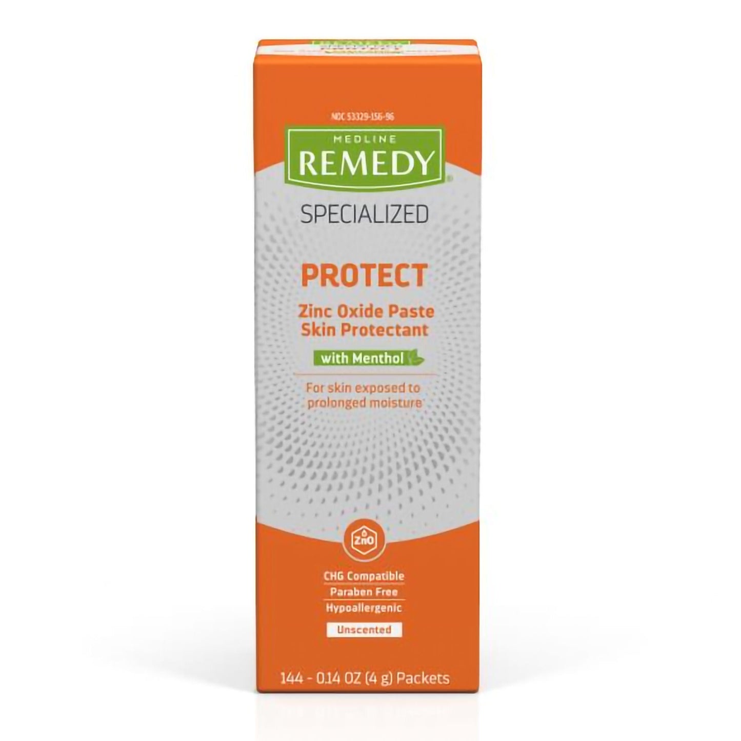 Medline Remedy Specialized Protect Skin Protectant Individual Packet Unscented Paste CHG Compatible