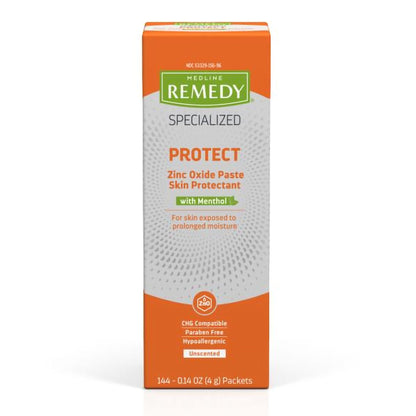 Medline Remedy Specialized Protect Skin Protectant Individual Packet Unscented Paste CHG Compatible
