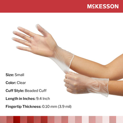 McKesson Vinyl Exam Gloves, Clear - view 2