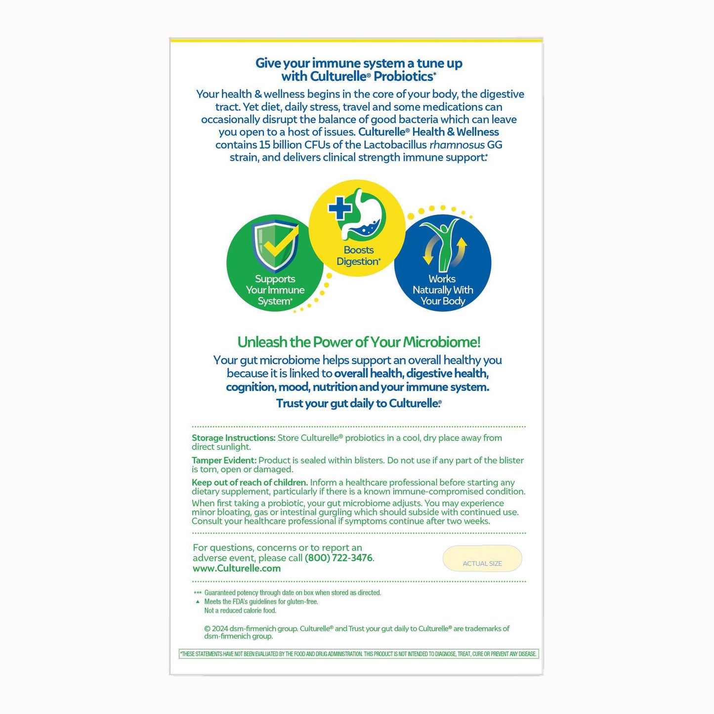 Culturelle® Health & Wellness Capsules with 24-Hour Immune Support