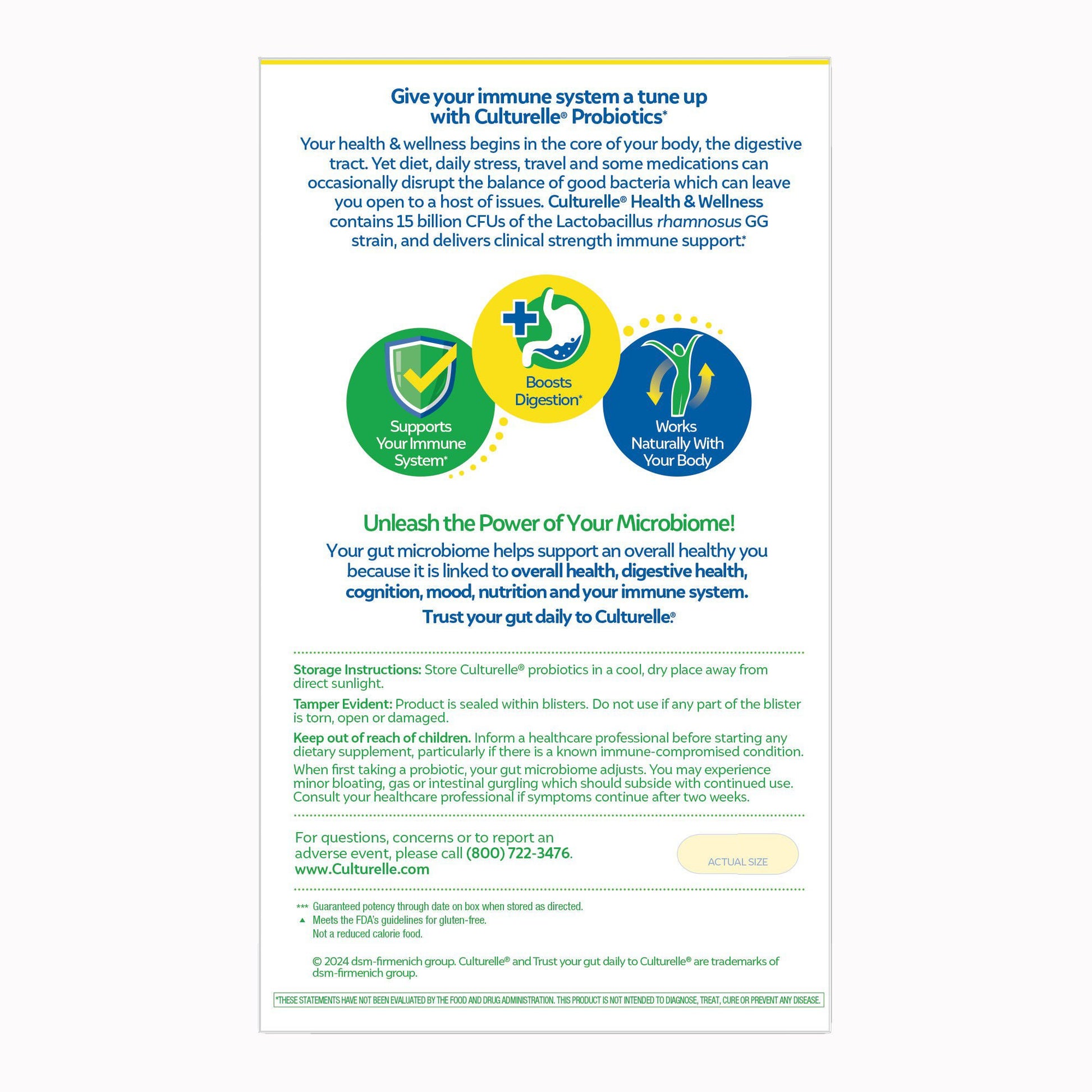 Culturelle® Health & Wellness Capsules with 24-Hour Immune Support