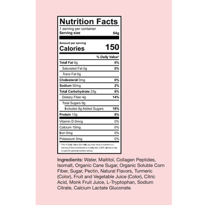 LiquaCel Protein Gummies Oral Supplement Watermelon / Peach Mango Flavor Gummy Pouch