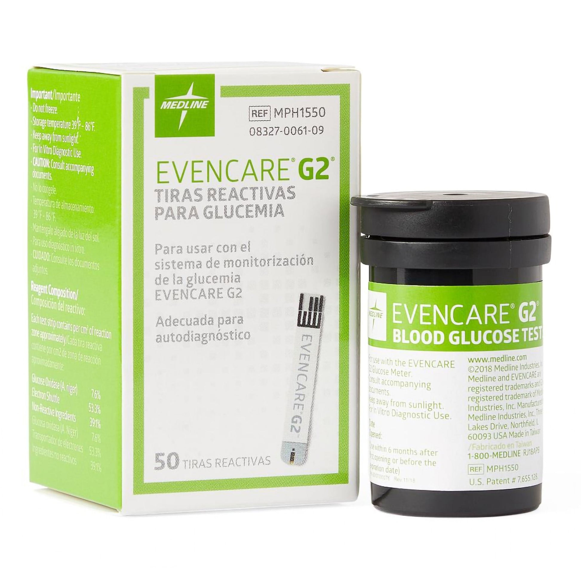 EvenCare G2 Blood Glucose Test Strips 50 Strips For EvenCare G2 Blood Glucose Monitoring System