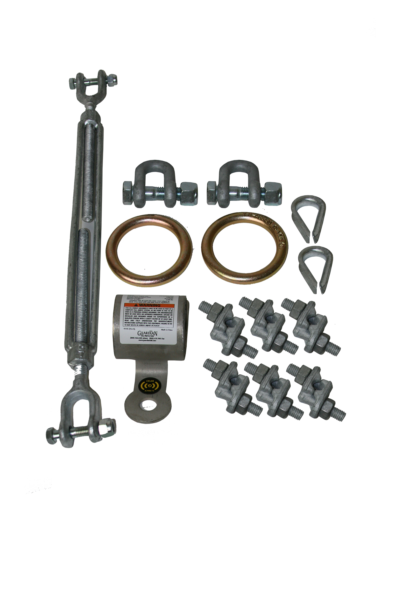 Guardian Fall Protection Horizontal Lifeline Absorbinator Attachment System 15044