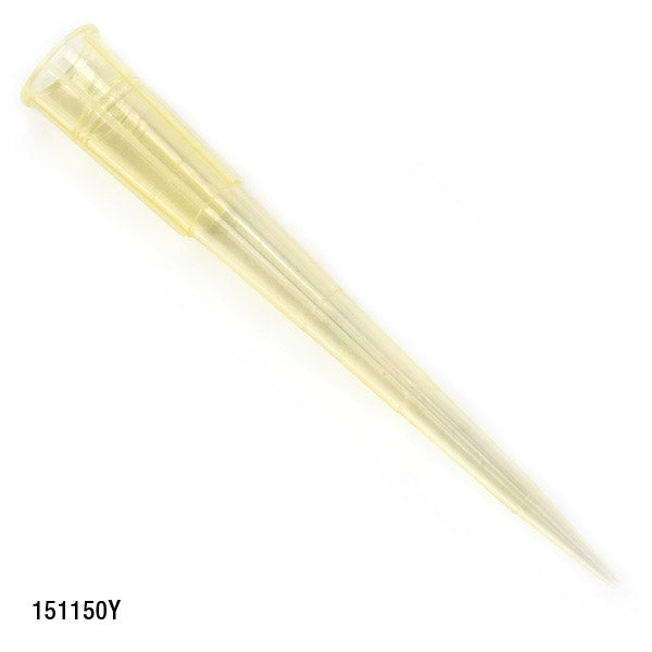 1-200 µL Pipette Tips, Universal Graduated Yellow, 54 mm — Bulk, Racked, Filtered & Sterile Options, 1000/Bag or 960/Box | Globe Scientific