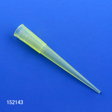 200 µL Universal Pipette Tips, Yellow — Bulk Bag & Racked, 1000/Pack | Globe Scientific