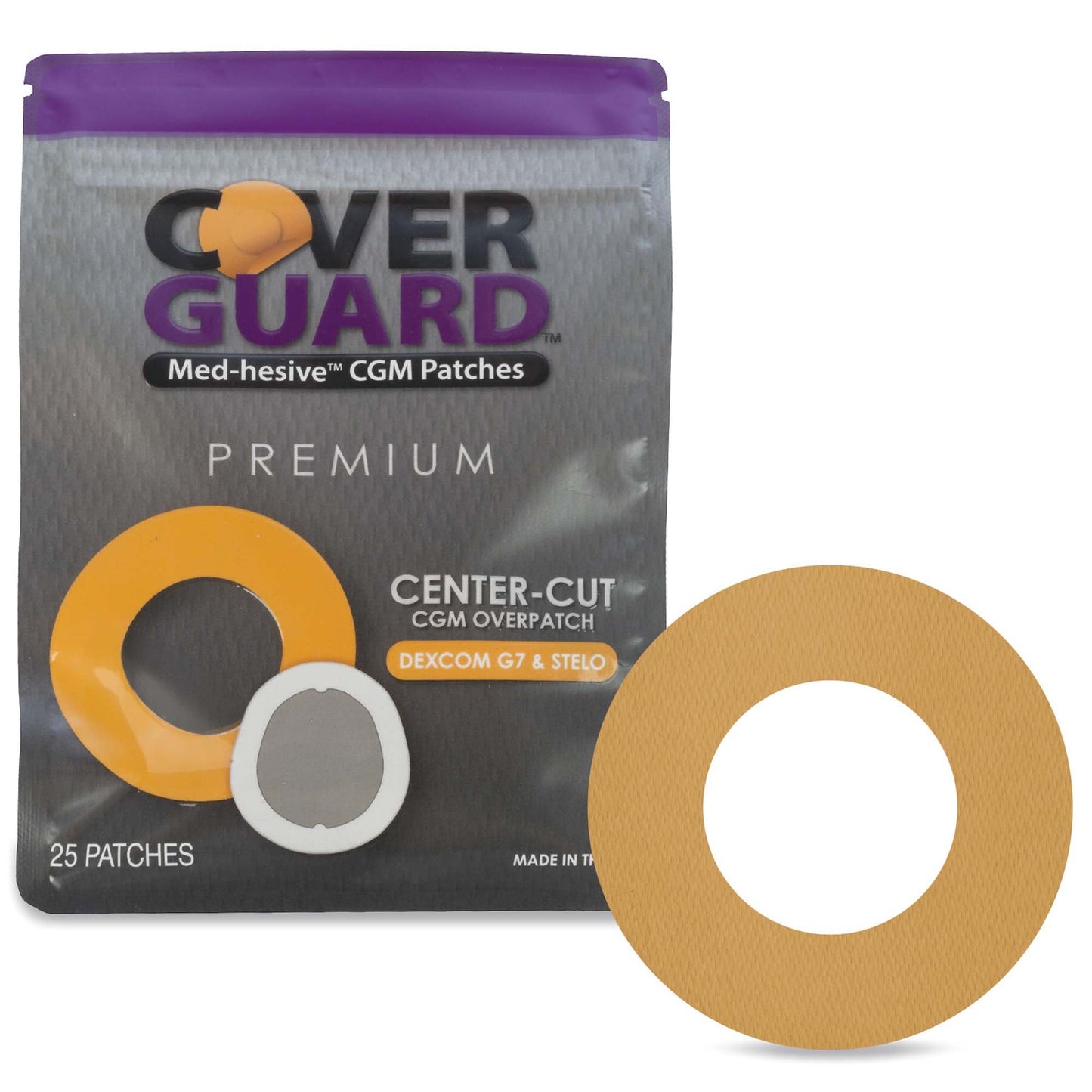 CoverGuard Sensor Overpatch Tan For Dexcom G7 Sensor