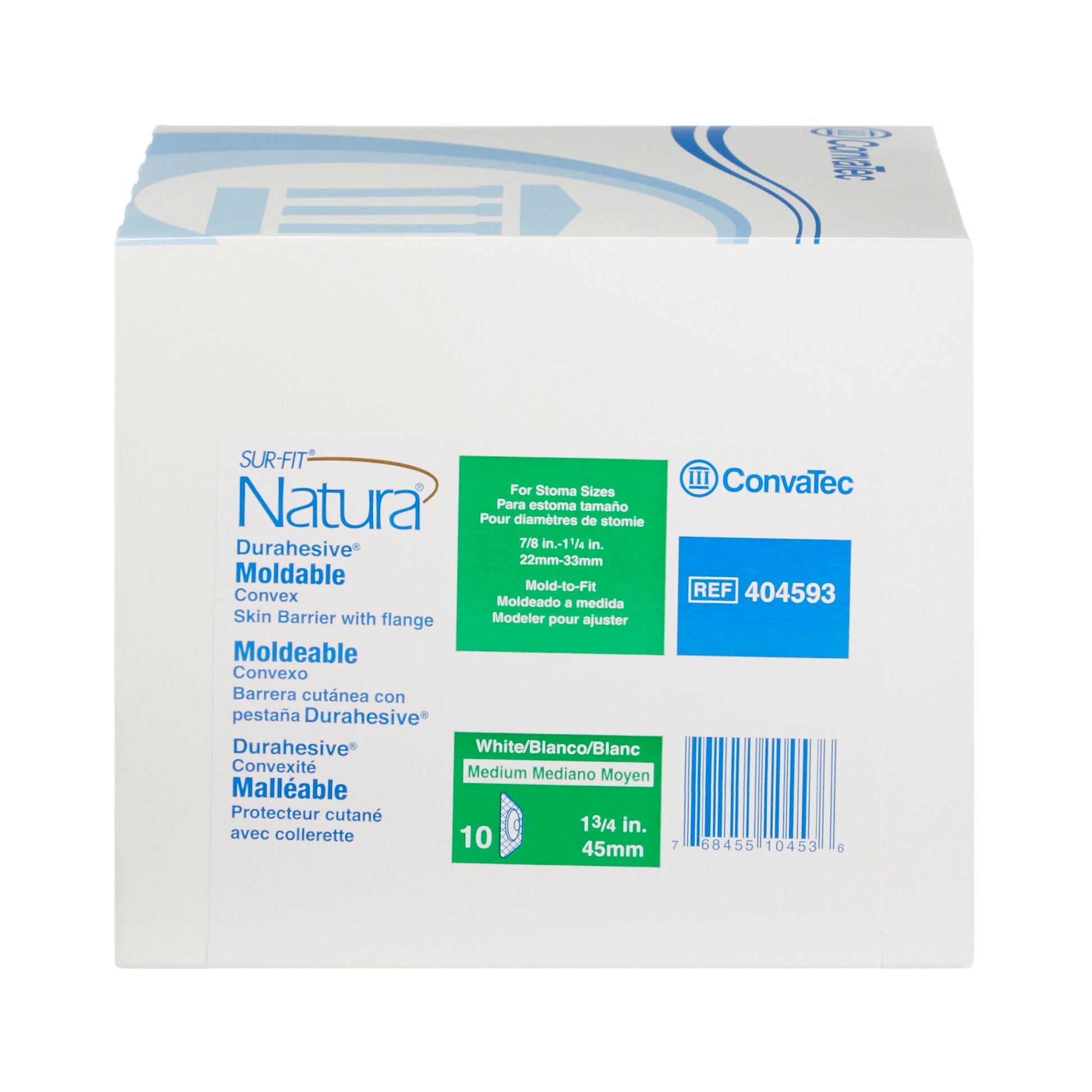 Sur-Fit Natura Extended Wear Ostomy Barrier, Flange, .8 – 1.25 Inch Stomas