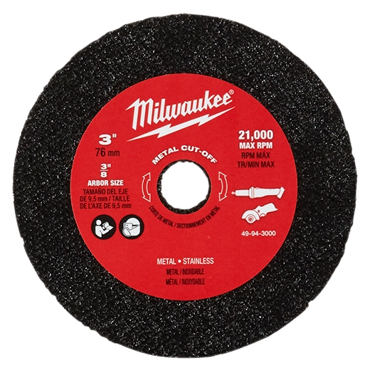 Milwaukee 3" Metal Cut Off Wheel 3PK 49-94-3000 | 3-Piece