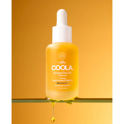 COOLA Firming Face Oil Facial Moisturizer with Sunscreen Bottle Scented Oil