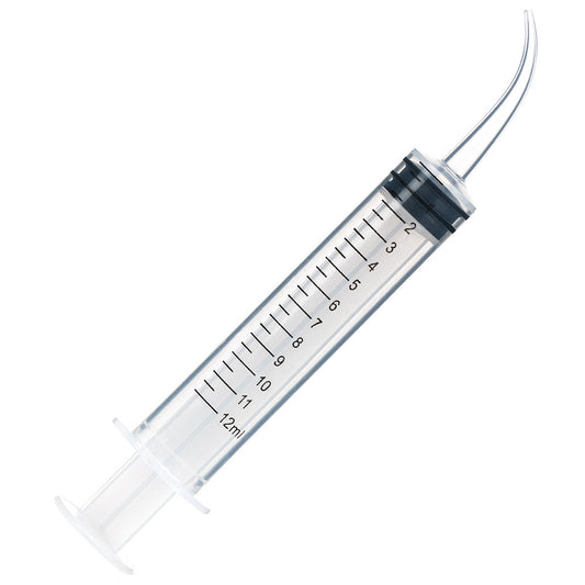 Transfer Syringes, 12 mL Curved Tip with Printed Graduations — 50/Bag | Globe Scientific
