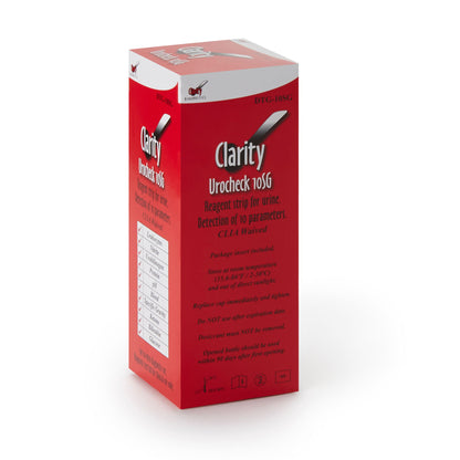 Clarity® Urocheck 10SG Urine Reagent Strips, General Chemistry tests