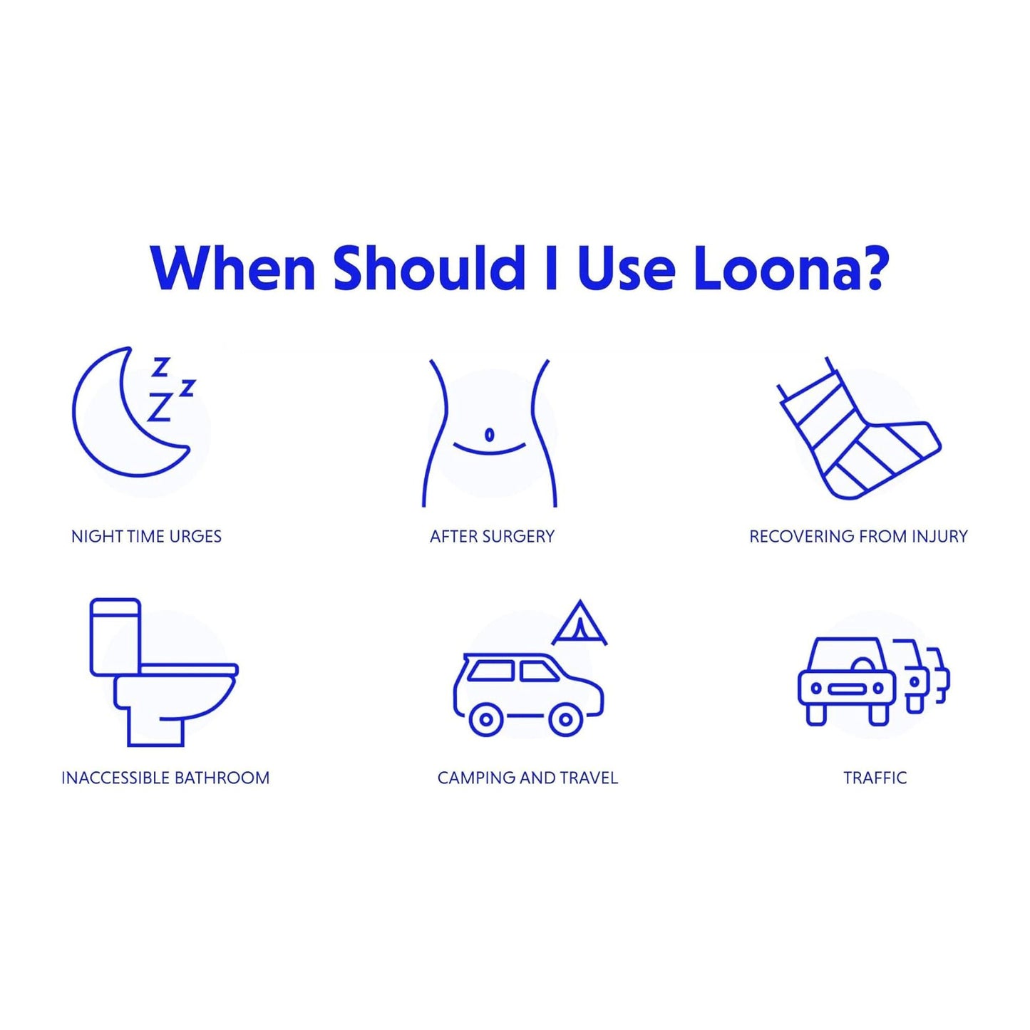 The Loona Female Urinal, Loona Blue