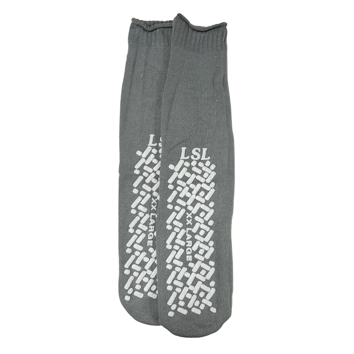 Slipper Socks Unisex Adult 2X-Large Single Tread Single Patient Use Gray