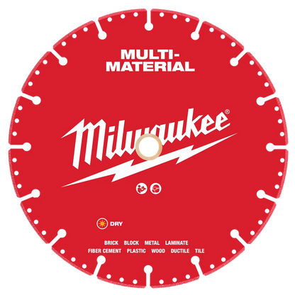 Milwaukee 9" Multi-Material Diamond Blade 49-93-9609 | Diamond Coated