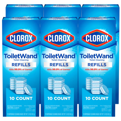 Clorox Toilet Bowl Cleaner Disinfecting Refill Pads Blue / White, 3 Inch, Sponge Head