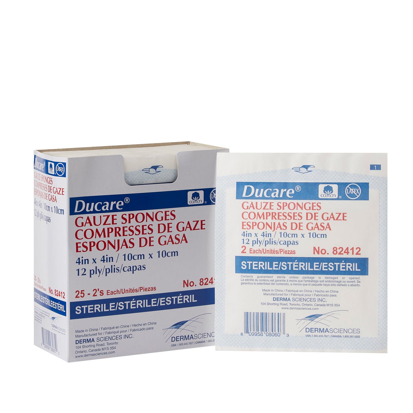 Ducare Sterile Gauze Sponge, 12-Ply