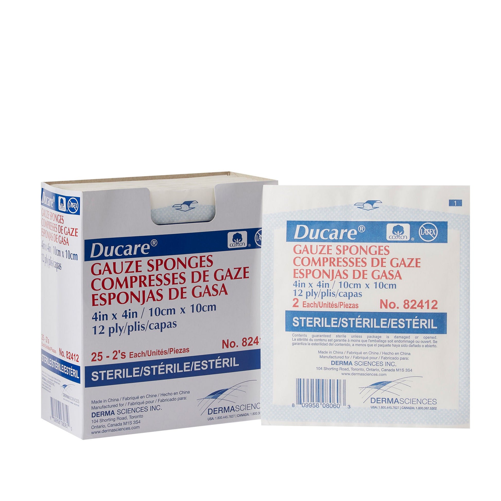 Ducare Sterile Gauze Sponge, 12-Ply