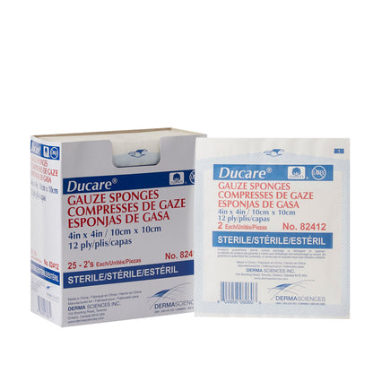 Ducare Sterile Gauze Sponge, 12-Ply