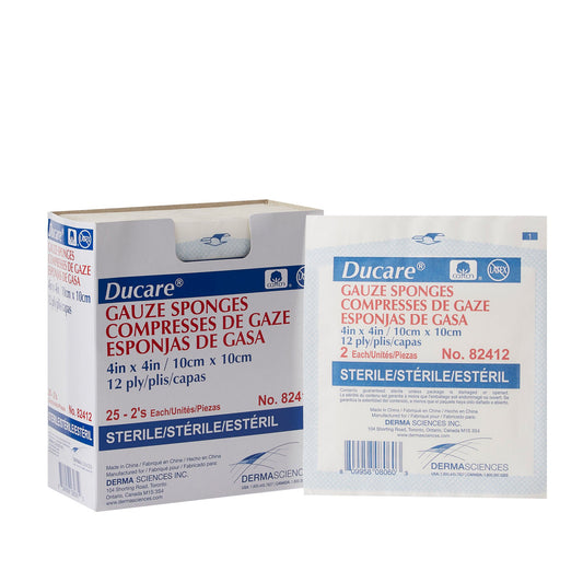 Ducare Sterile Gauze Sponge, 12-Ply