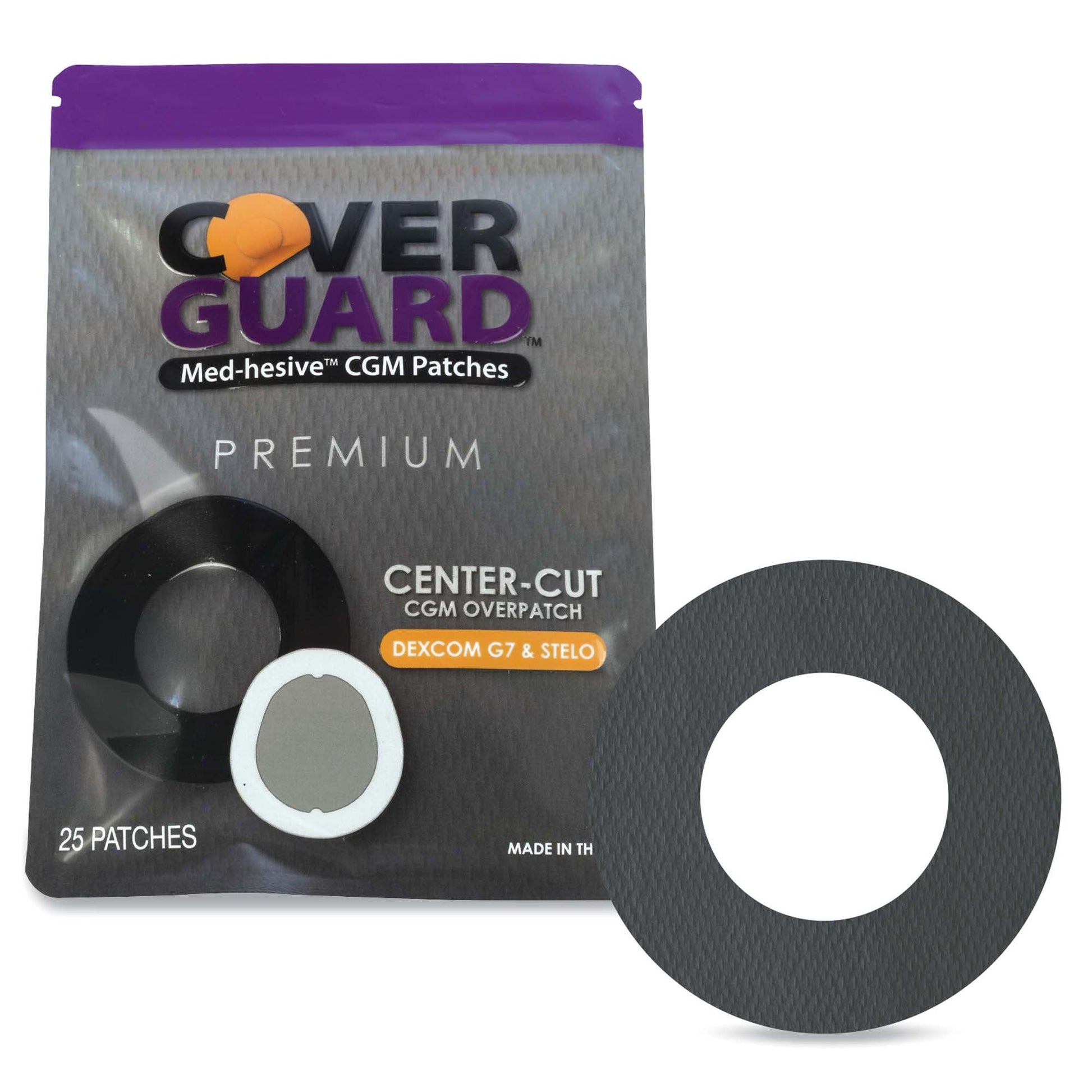 Cover Guard Sensor Overpatch Black For Dexcom G7