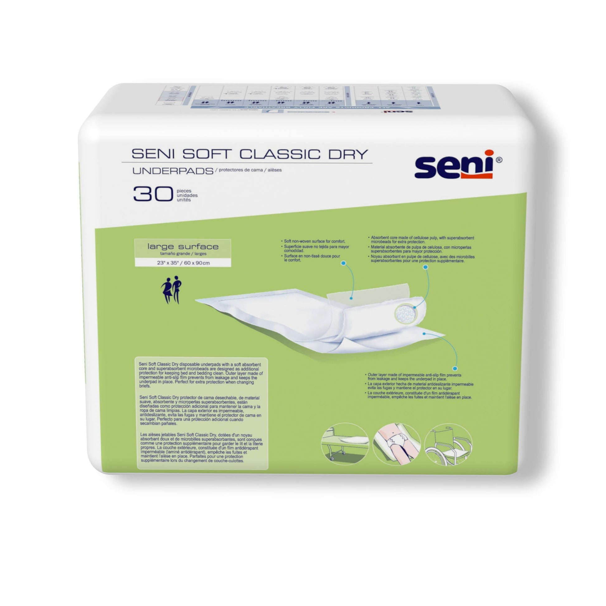 Seni® Soft Classic Dry Underpad, Level 1 Absorbency
