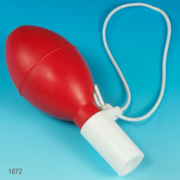 Pipette Filler, Universal Safety Bulb, Synthetic Rubber & Silicone — Red, 1/Pack | Globe Scientific