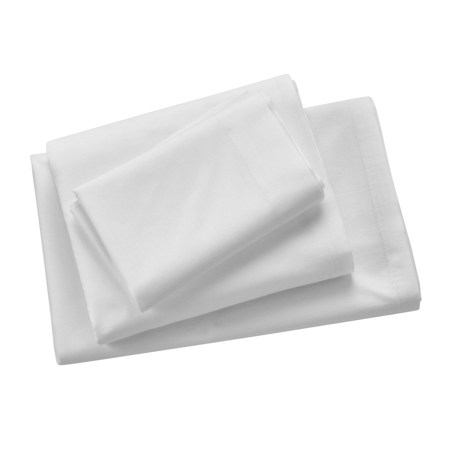 Global Select Bed Sheet Flat 66 W X Inch White / White Hem 55% Cotton / 45% Polyester Reusable