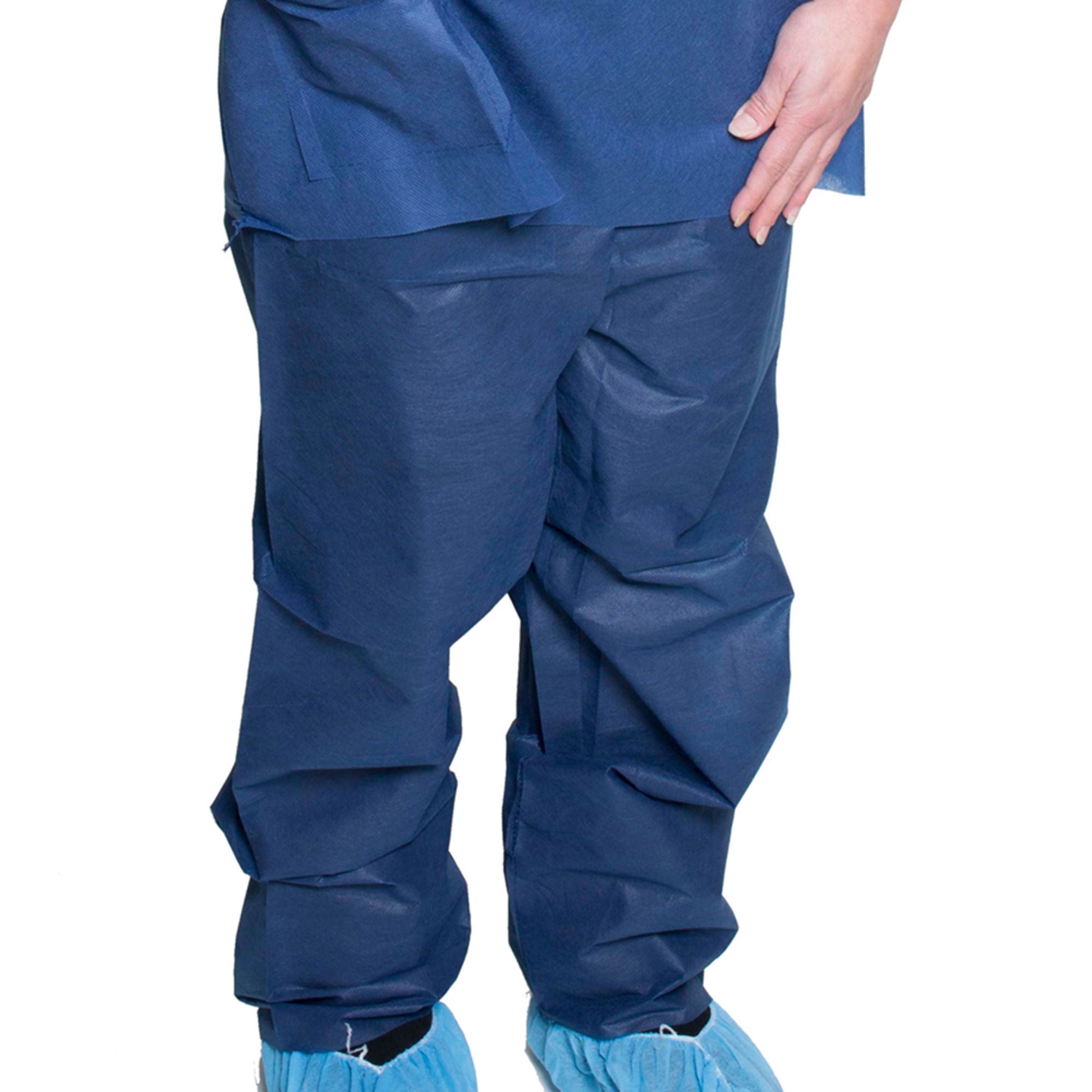 Dukal Scrub Pants, Spunbond Polypropylene, Large, Dark Blue