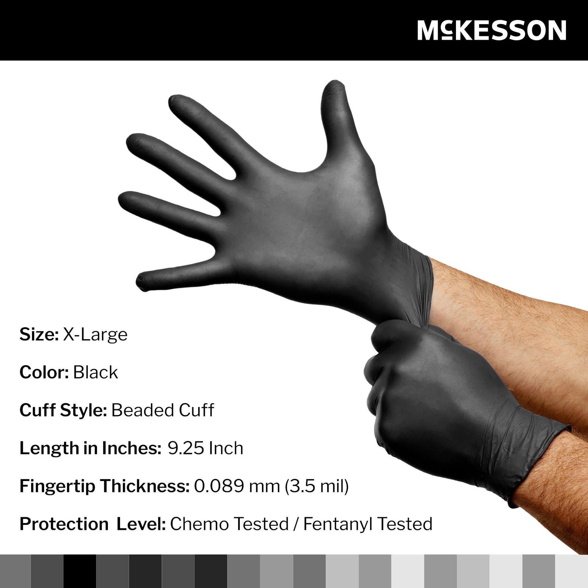 McKesson Confiderm® LDC Nitrile Exam Gloves, Black - view 7