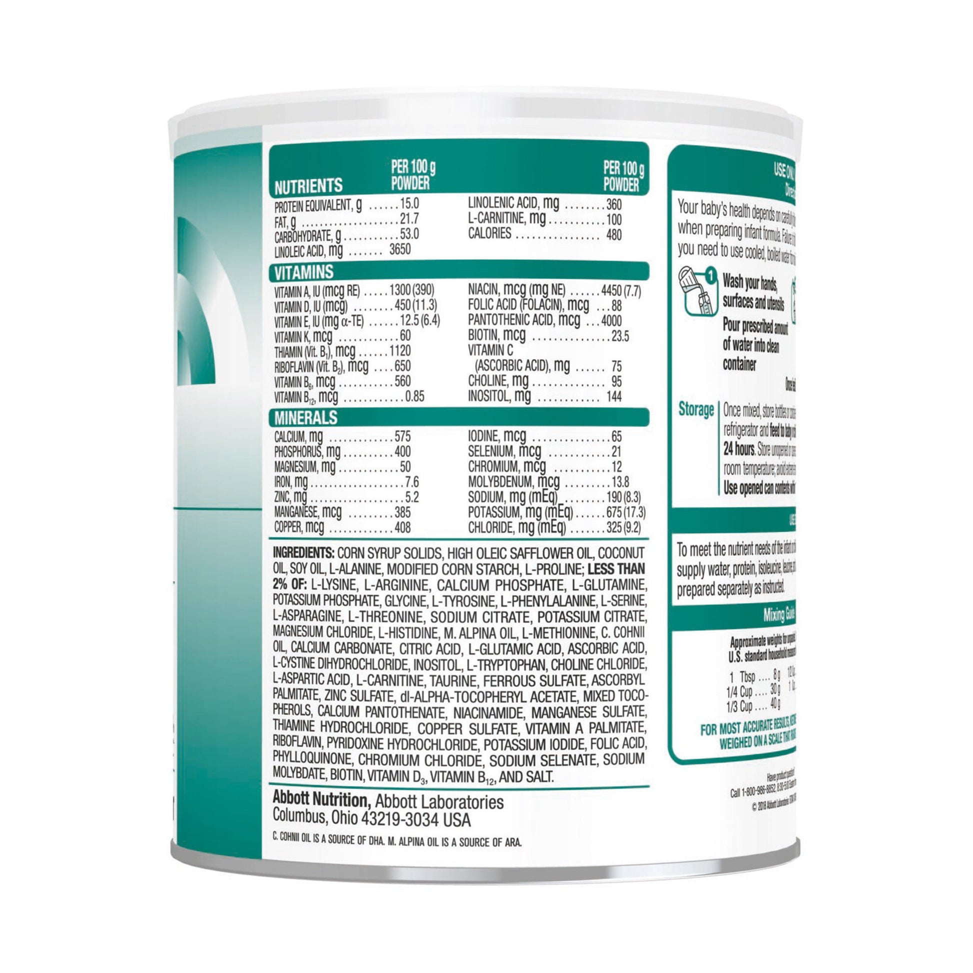 Ketonex®-1 Amino Acid-Modified Infant Formula With Iron, can