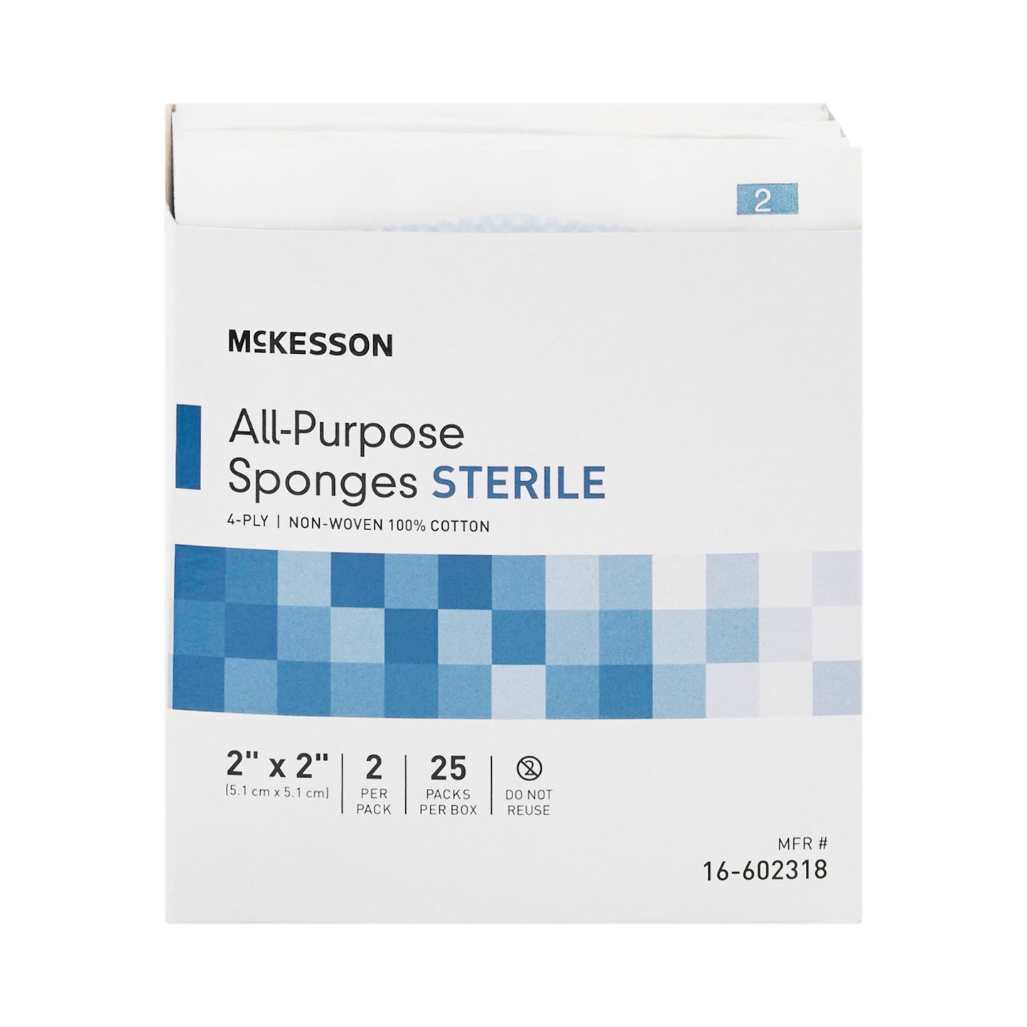 McKesson Sterile Nonwoven Sponge, Four Ply