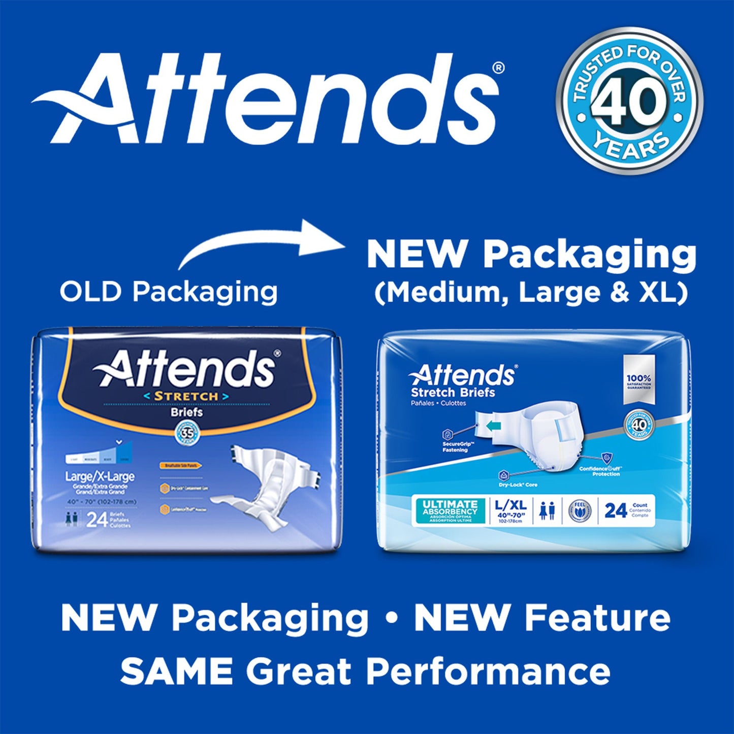 Attends® Stretch Briefs