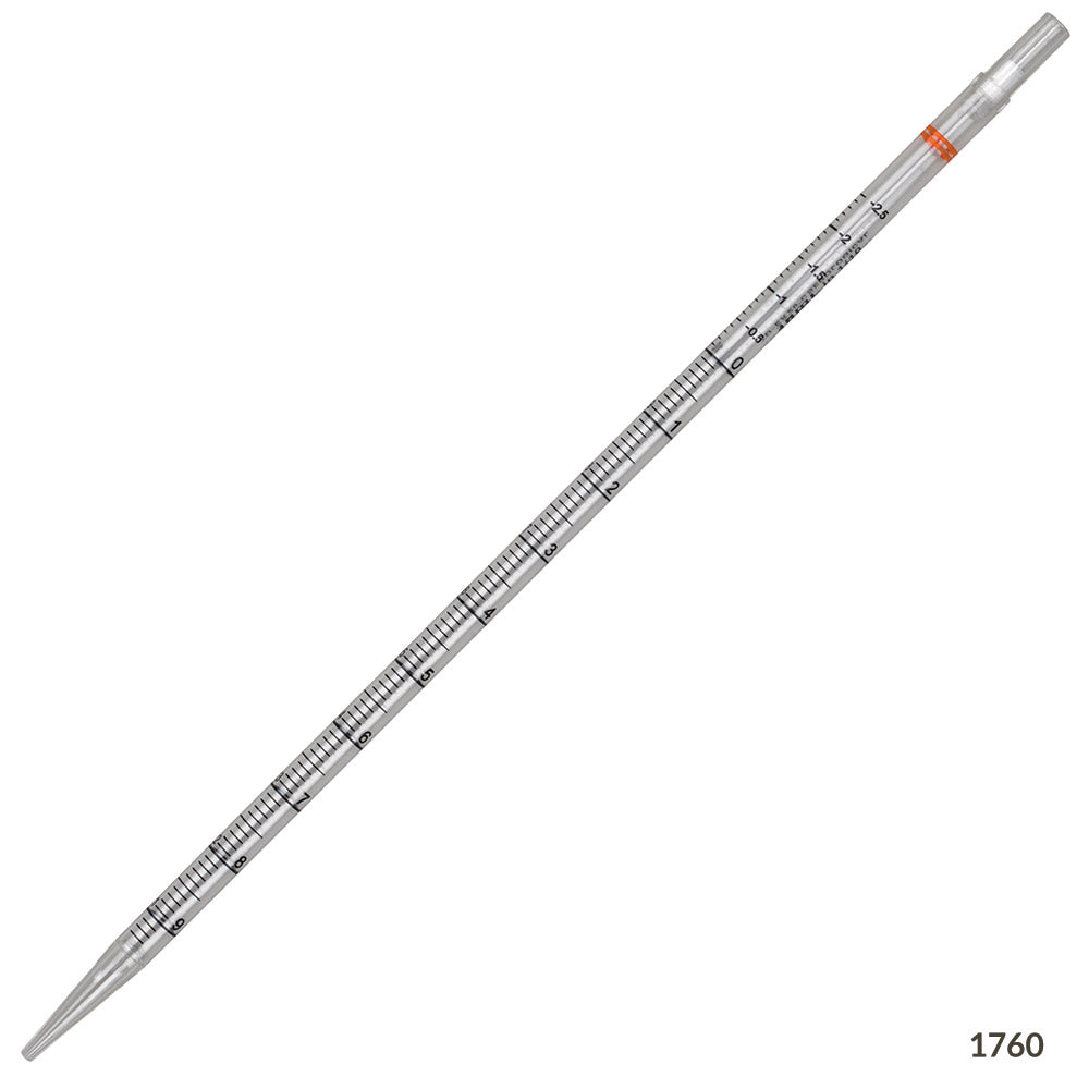 Serological Pipettes, Sterile PS, Standard Tip — 1 to 50 mL, Color-Banded, 100–500/Box | Globe Scientific