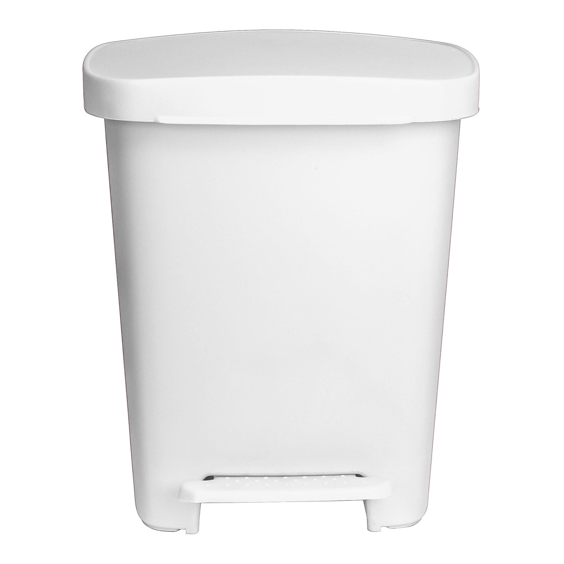 McKesson Waste Can with Step-On Pedal, Plastic, White, x 18.9 Inch