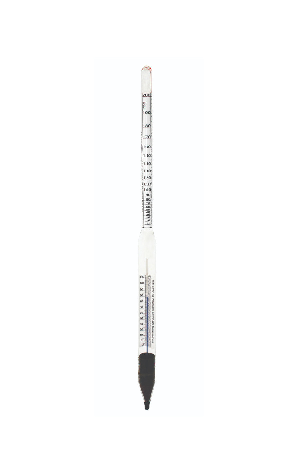 6612-2TS - Alcohol Hydrometers - Tralle and Proof Scales